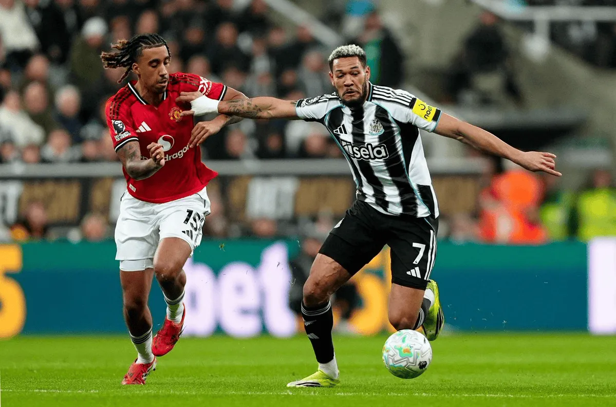 电竞真人-乔林顿对阵曼联赢得对抗、夺回球权等数据均为纽卡队内最佳